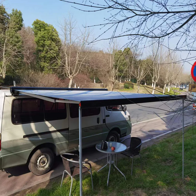 RV Exterior Accessories 4.0x2.0M Side Mounted Awning Manual Control Camper Trailer Modify Car Cassette Awnings