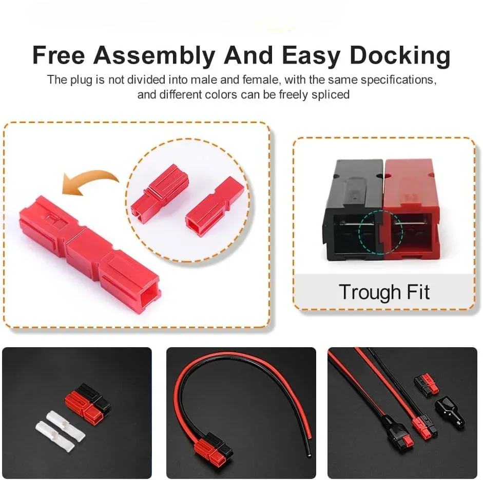 

Electric Equipments15A/30A/45A Amp Plug 600V for Anderson Powerpole Connector with Rubber Dust Cover Sleeves Terminal Waterproof