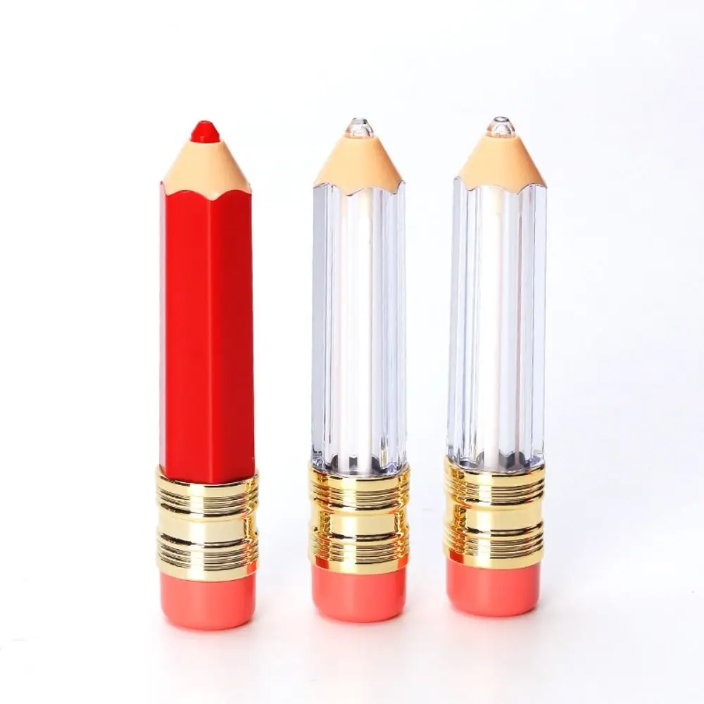 DIY 5ml tubka z błyszczykiem Mini kształt ołówka butelki wielokrotnego napełniania plastikowe przezroczyste pojemniki kosmetyczne ręcznie robione