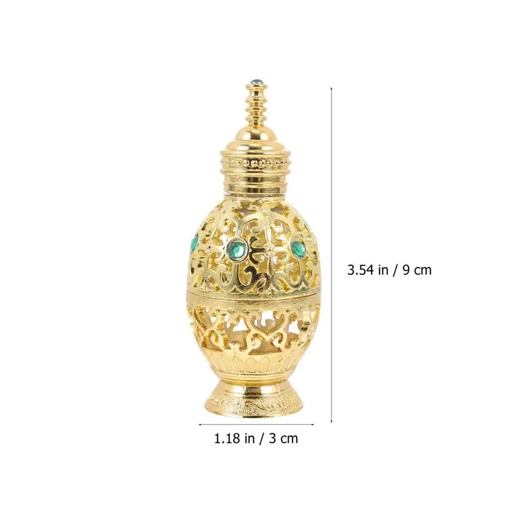 1Pc Middle Eastern Perfume Bottle Vintage Aromatherapy Fragrance Bottle Essential Oil Bottle Gold Plating Perfume Bottle