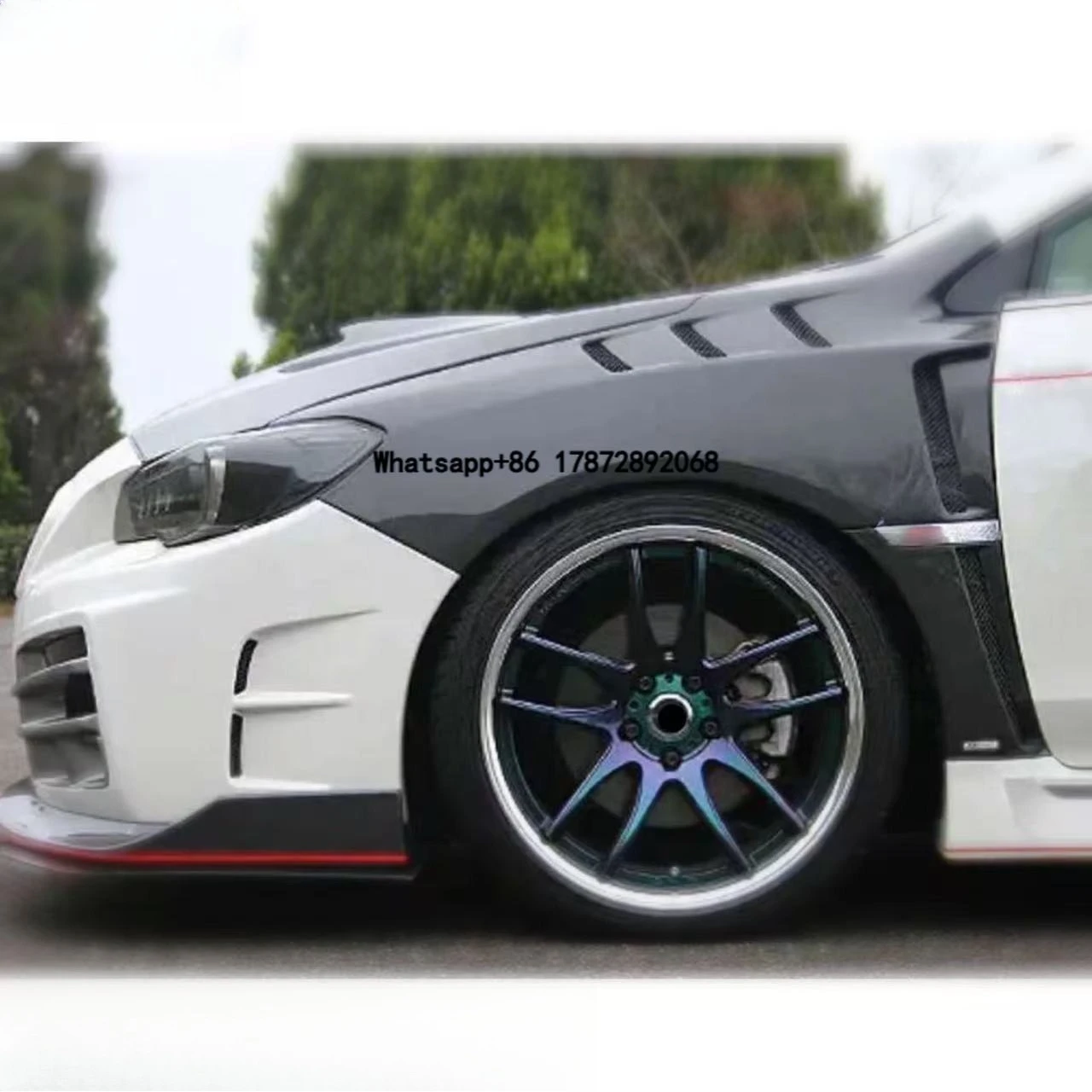 

Carbon Fenders for WRX STI 2015-2021 Real Carbon Fiber Front Fender with Vent Style V1 V2