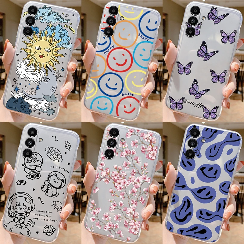 For Samsung A34 5G Case 6.6 inch Face Cover Soft Silicone Clear TPU Phone Case For Samsung Galaxy A 34 Fundas Coque Bumper Capa