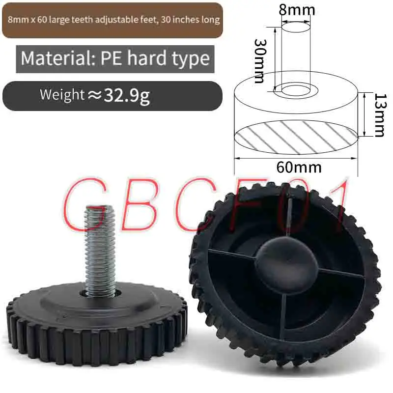 Adjustable Leveling Chair Leg Feet M8 M10 Furniture Mat Screw-in Base Sofa Bed Cabinet Table Floor Protector Anti-slip Pad