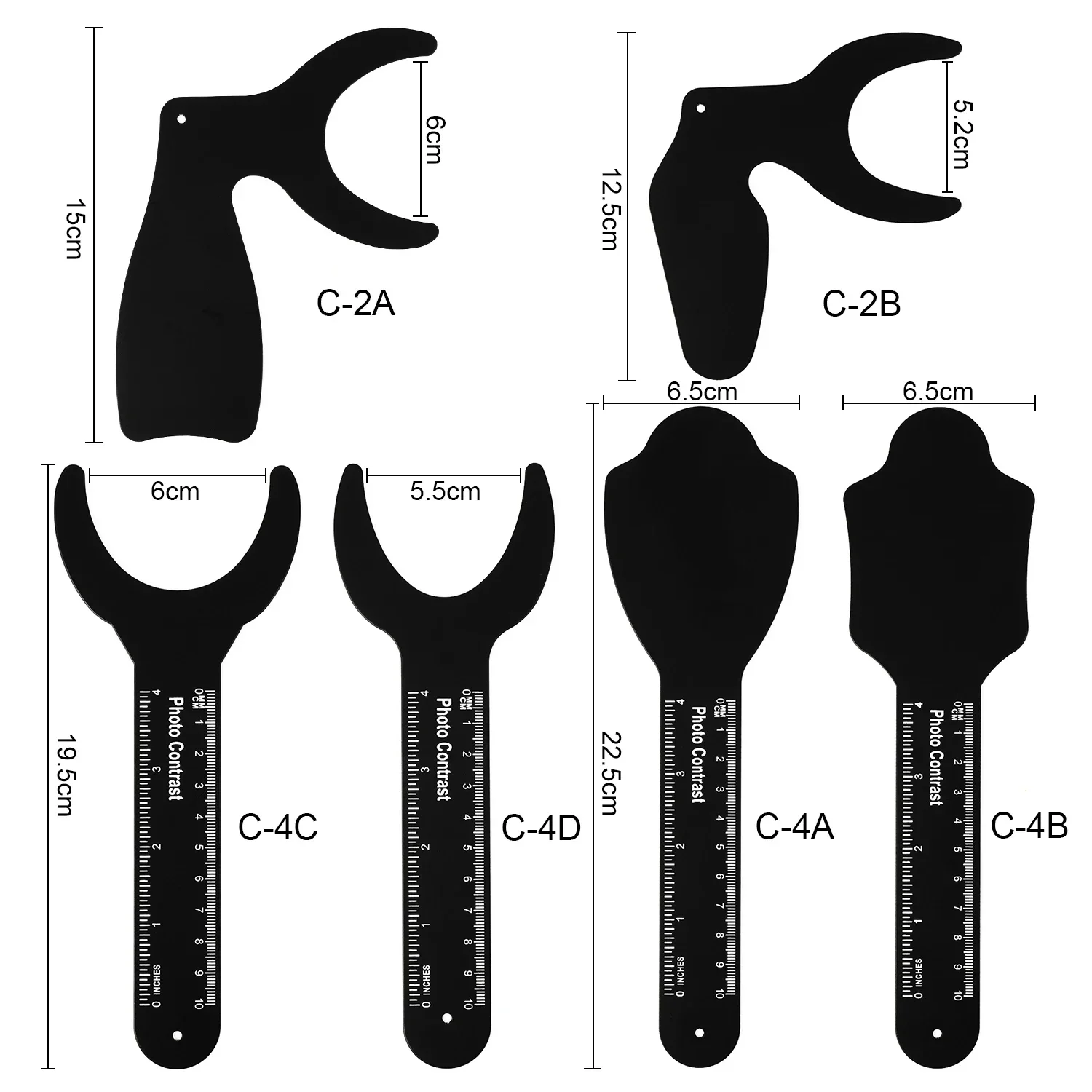 3×6pcs/set Dental Autoclave Photo Contrast Board Photography Black Background Board Durable Palatal Contraster Board Oral Cheek