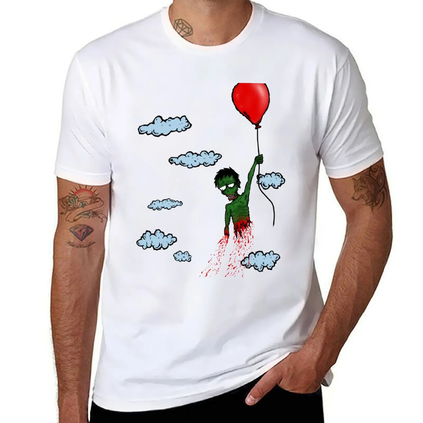 

Zombie Balloon T-Shirt man t shirts cotton g man t shirts for men t shirt man cotton T-shirt