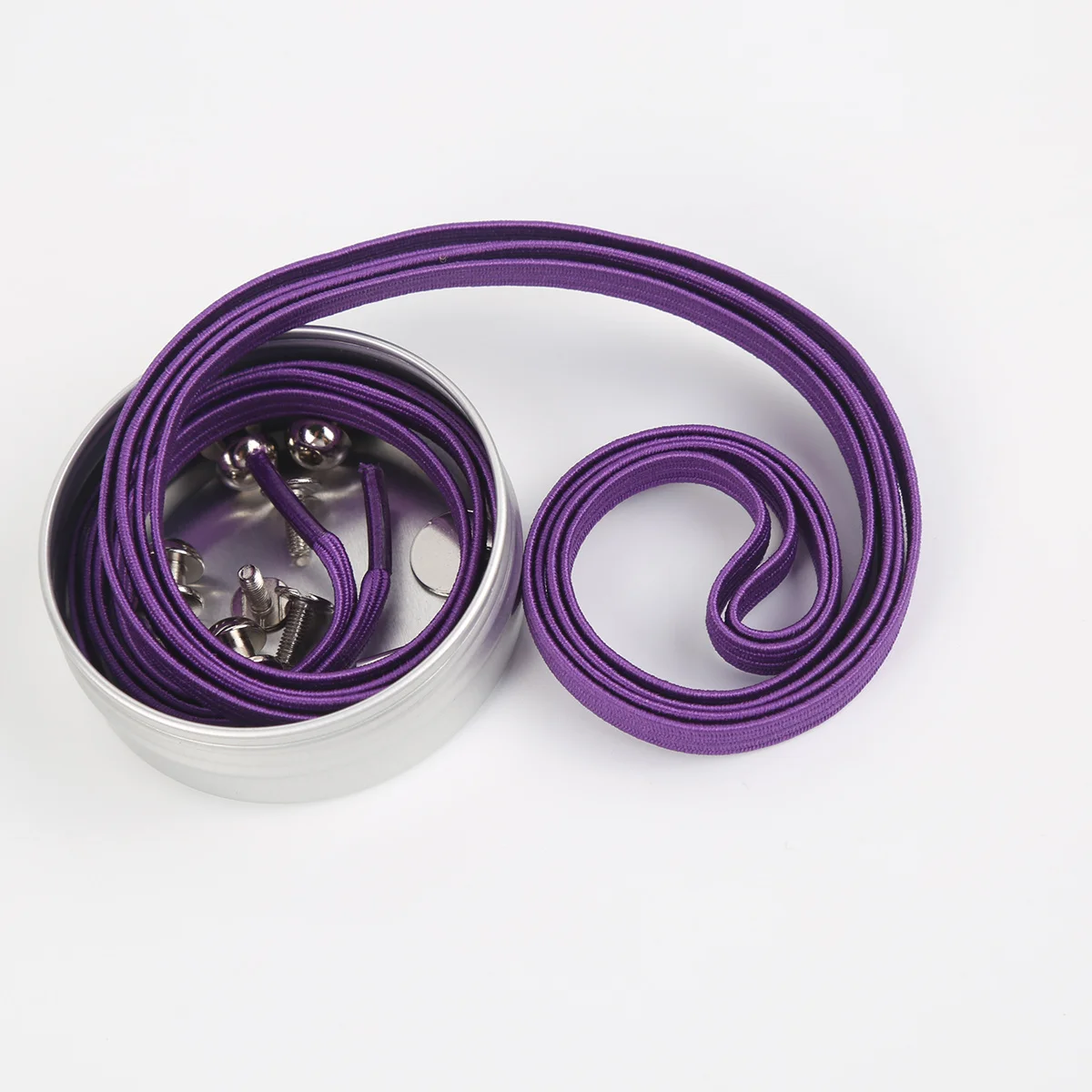 

Elastic Shoelaces Purple Metal Circle Decor Creative Sports Trend Fashion Perfect for Sneakers Casual Shoes Athletes Moms Kids