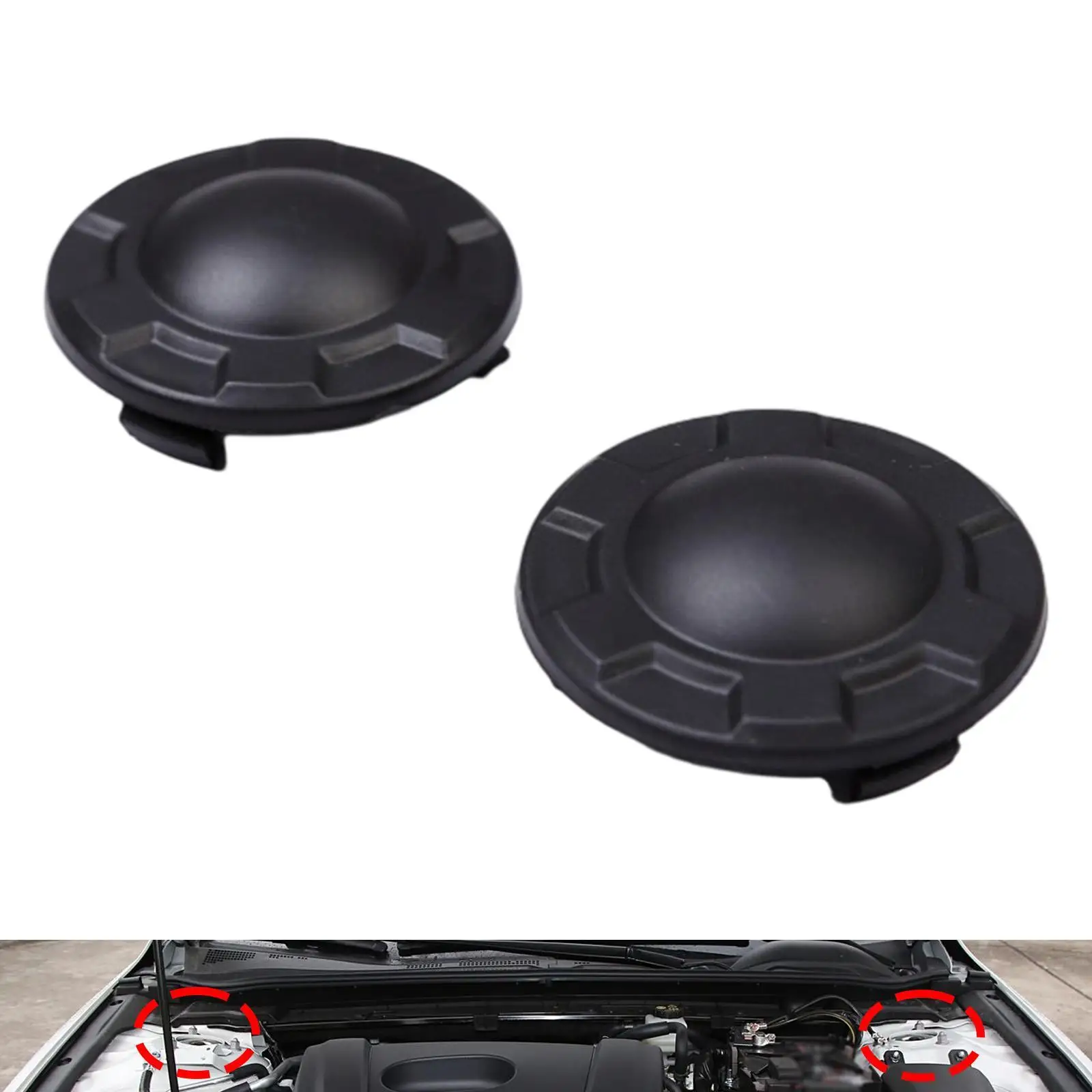 Car Shock Absorber Cover Black Finish Dustproof Cap Durable Plastic Protection Easy Press Fit for Mazda Bt50 Accessories