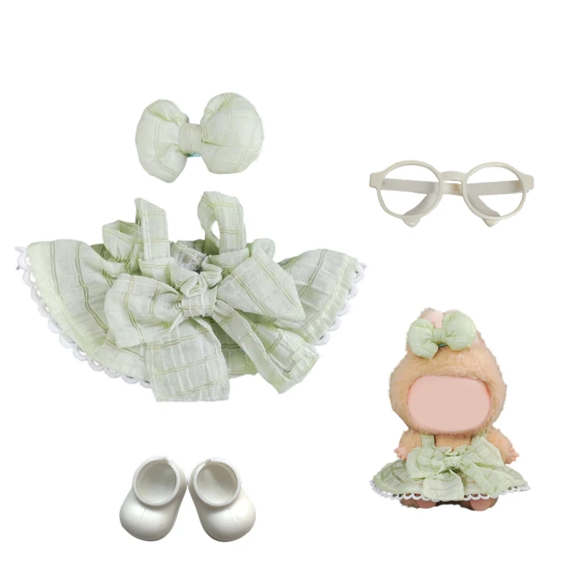 

Cute Mini Plush Doll'S Clothes Outfit Only Clothing Accessories for 17cm Labubu Dolls Sweater Hoodie Clothing DIY Kids Gifts