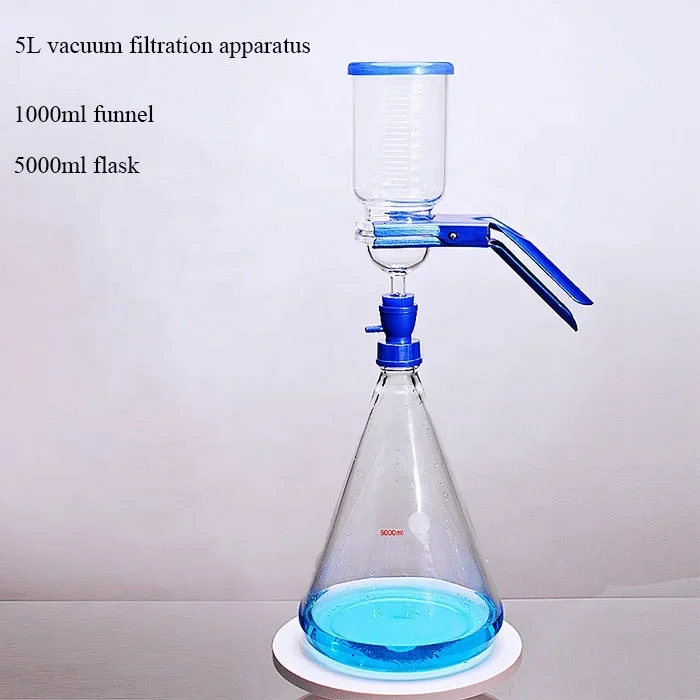 2026/Tiandi Lab 5L Glass Filter Flask Bottle Vacuum Filtration Apparatus