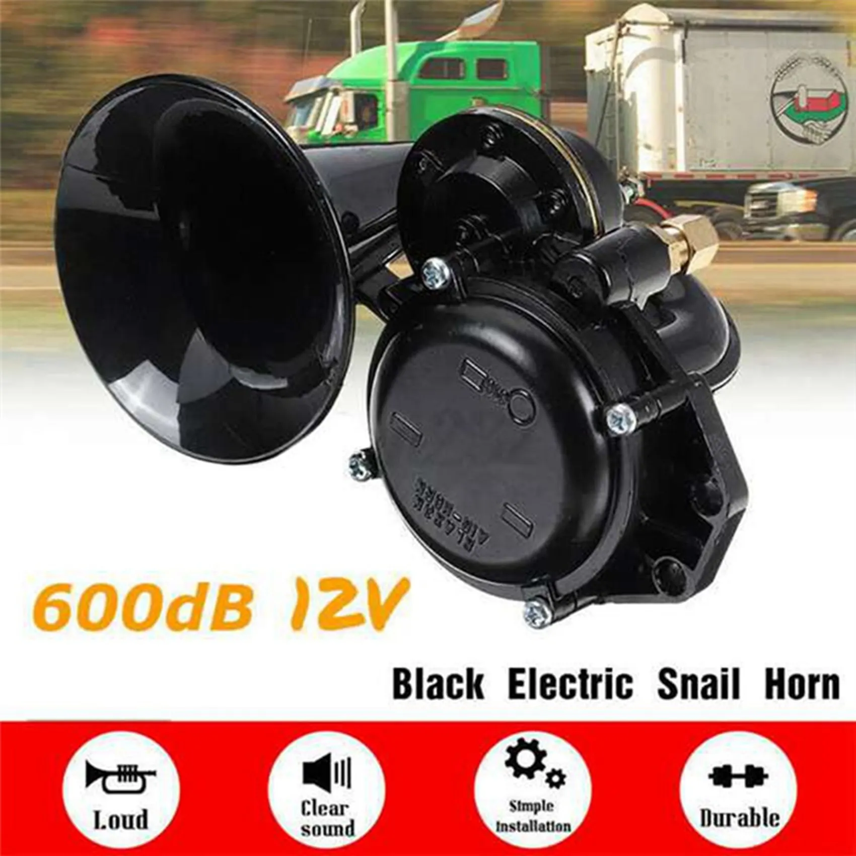 12V/24V Auto Air Horn Alto Caminhão Trompete Air Horn com Válvula Elétrica Plana para Carro Veículo Caminhões Ônibus Van