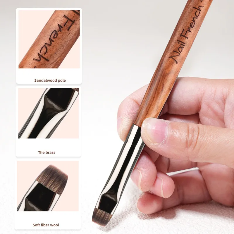 خشب الصندل مقبض مسمار الفن فرشاة قلم تلوين القلم كبير مربع مستدير العلاج بالضوء القلم هالة القلم مسمار قلم رسم زهرة القلم #6