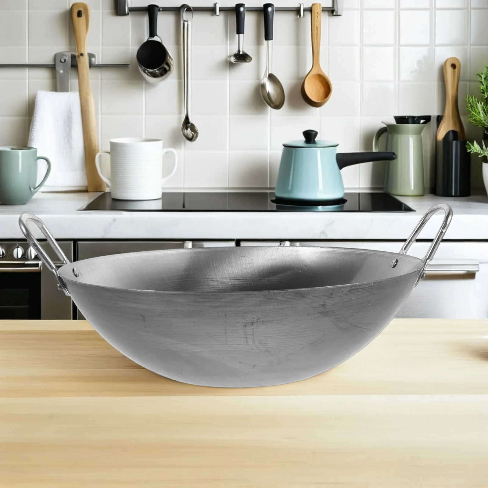 

Durable Energy Concentrating Windproof Pot 28cm Non-Stick Cooking Pan Large Size Ideal for Gas Stove Indoor Outdoor Use