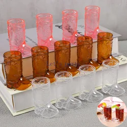 10Pcs Western Cowboy Boot Glass Reusable 1 Oz Drinking Cup Candy Box for Cowgirl Theme Birthday Bachelorette Wedding Party Decor