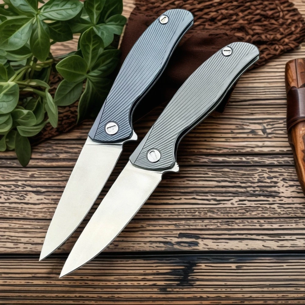 

Складной карманный нож EDC с лезвием из стали D2 и рукоятью из титанового сплава для охоты, кемпинга, выживания, туризма. Высококачественные ножи.