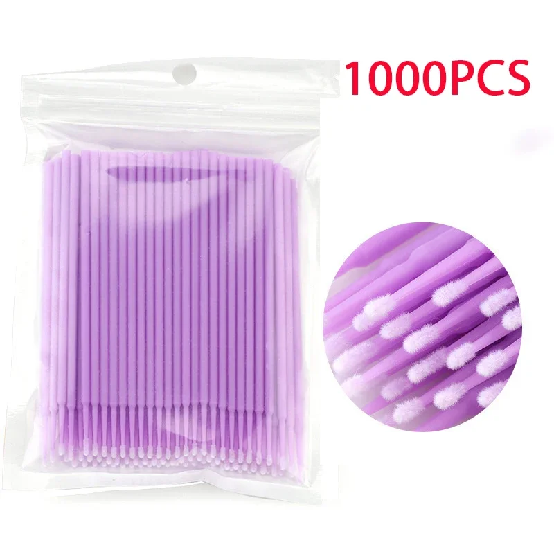 500/1000PCS Wimpern Reinigung Pinsel Hoch Bunte Kristall Pinsel Wimpern Micro Pinsel Schönheit Make-Up Sauber Entferner Werkzeug Großhändler