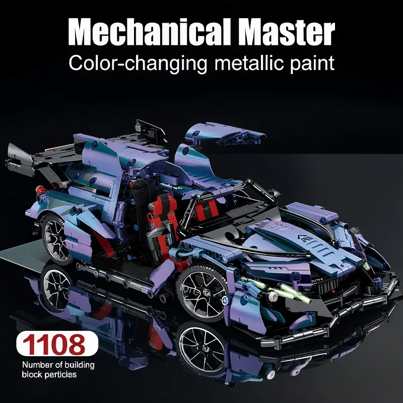 Technical Racing Sport Car Model Building Block City Mechanical Speed Vehicle Supercar Bricks Puzzle Toy Kid Adult birthday Gift
