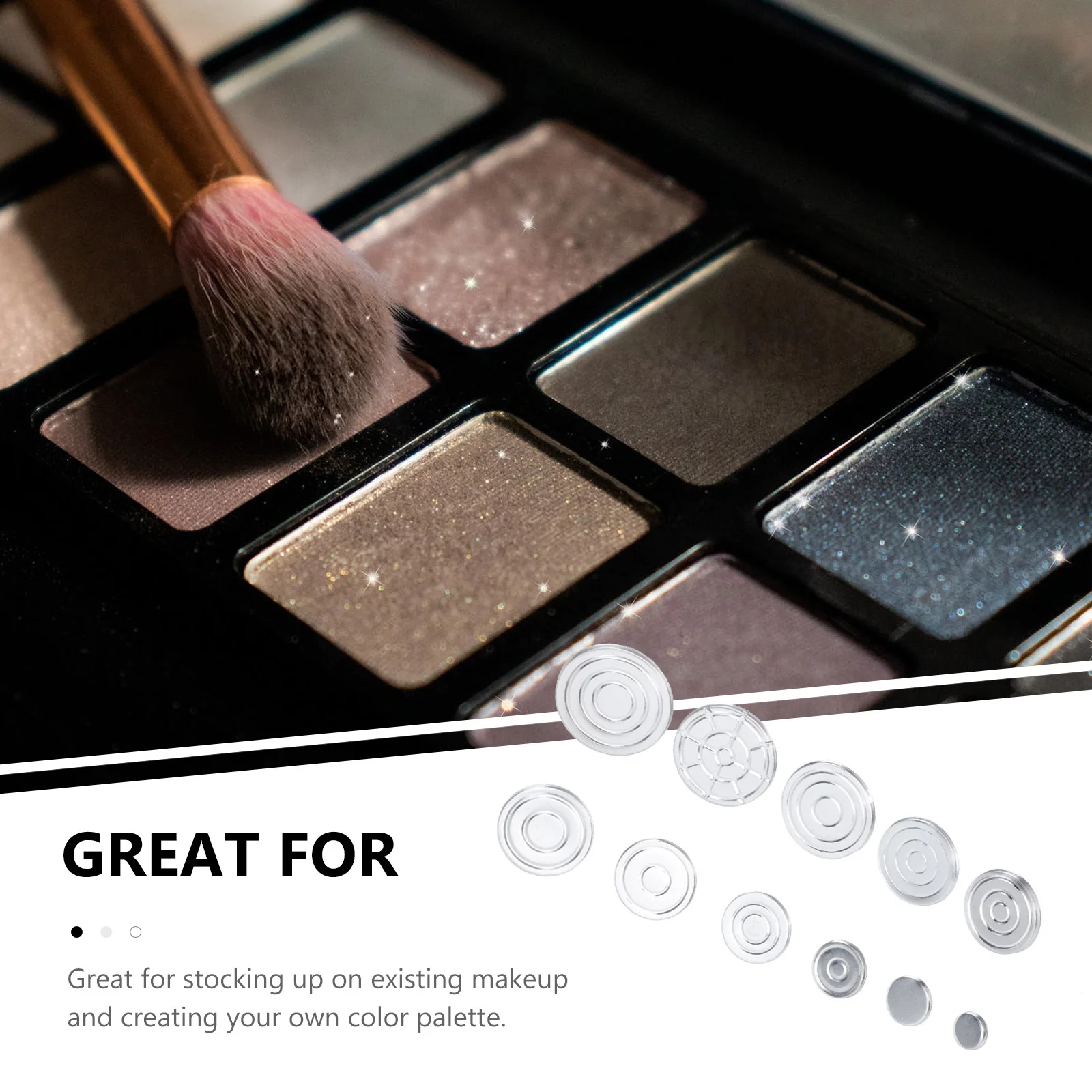 

22pcs Empty Eyeshadow Pans Diy Makeup Container Refillable Organizer Travel Blush Powder Box Eyeshadow Case