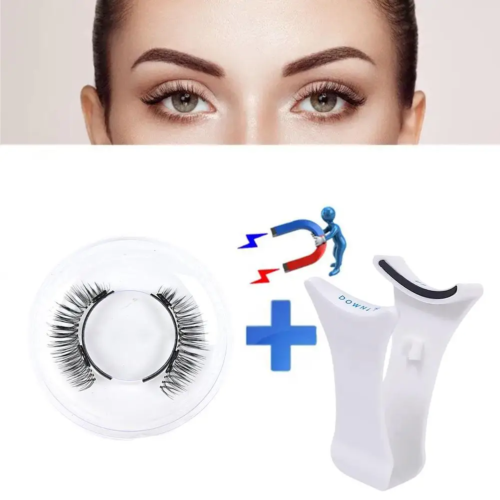 1 paar Magnetische Wimpern 3D Natürliche Magnetische Falsche Wimpern Wiederverwendbare Wimpern Verlängerung Mit Pinzette