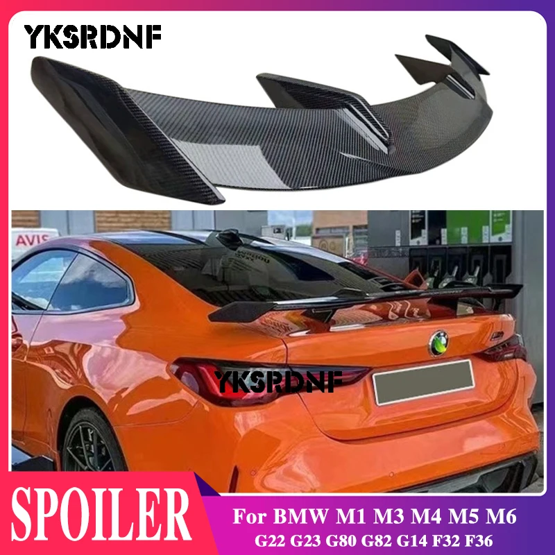 Carbon Fiber Rear Boot Wing Trunk Spoiler for BMW M1 M3 M4 M5 M6 G22 G23 G80 G82 G14 F32 F36 M Style Facelift Accessories