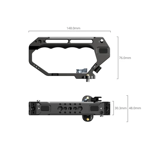 Imagen 2 del producto Mango superior estilo D SmallRig con abrazadera NATO, con orificios de localización de 1/4 ""-20 zapata fría para DSLR para SONY para jaula de cámara Nikon-5661
