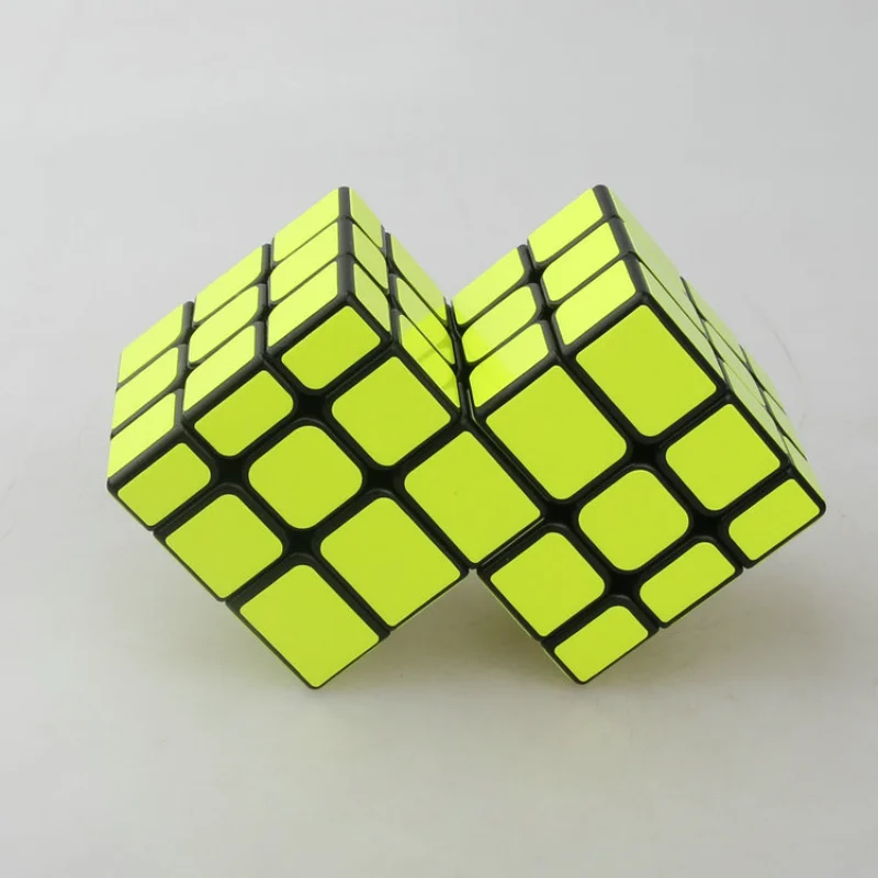 New CubeTwist Double 3x3 Bandage Conjoined Magic Cube Speed Puzzle Toy for Kids Boys Gift Colorful