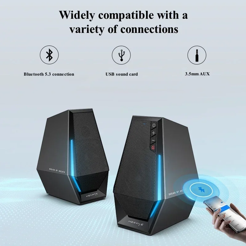 

2.0 Computer Bluetooth Speakers Desktop USB 3.5mm AUX Input Wired Speakers for PC Laptop Macbook HUAWEI XIAOMI