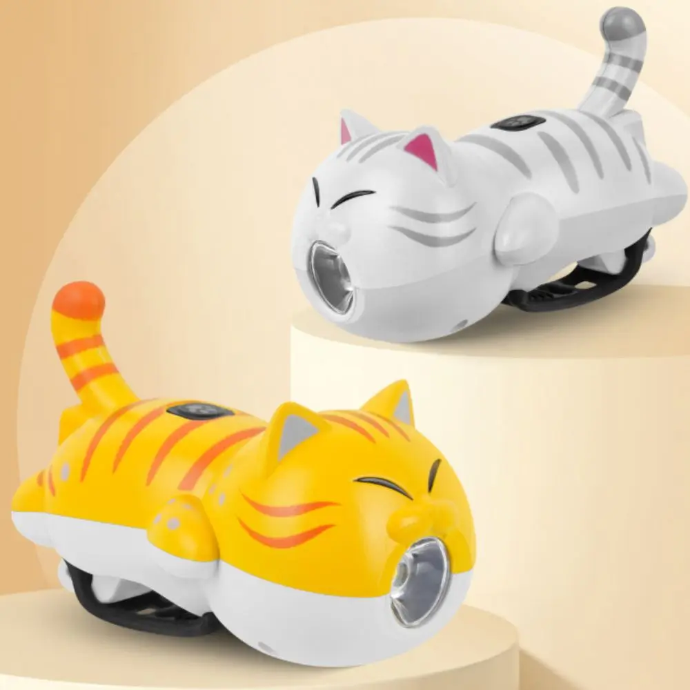 USB Rechargeable Bicycle Headlight Bright LED Super Bright LED Flashlight Cartoon Cat Shape Waterproof Cycling Light Road Bike