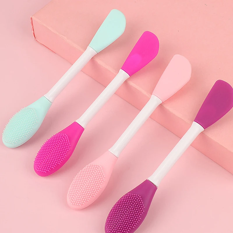 Pinceau en silicone souple multifonction pour le visage, brosse pour masque facial, outils cosmétiques, brosse propre, facile à utiliser, 1 pièce