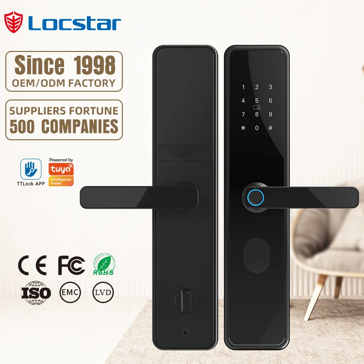 Security Electronic Fechadura Digital Cerradura Intelligent Fingerprint Biometric Smart Keyless Entry Door Lock