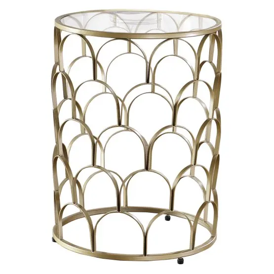 Contemporary Nesting Coffee & Side End Table in Black Marble Top Living Room Furniture with Metal Material for Home Use