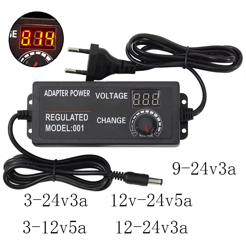 التيار المتناوب قابل للتعديل محول الطاقة 3 فولت-24V3A 9 فولت-24V3A 12 فولت-24V5A 3-12V5A مختلف الجهد تيار مستمر مصدر لشريط 2835 5050 5730 LED #1