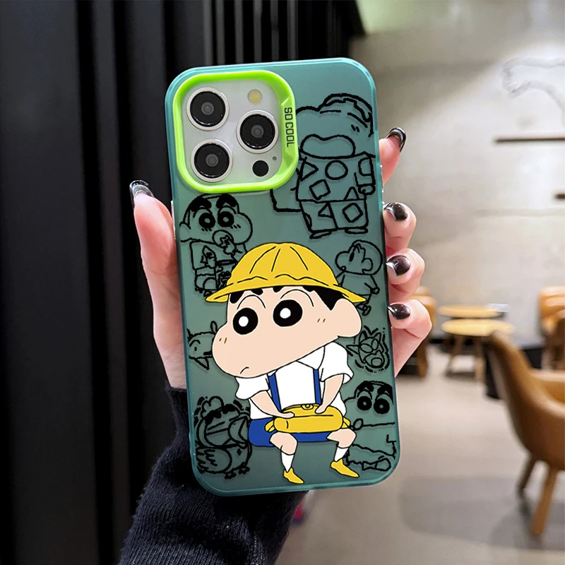C-Crayon S-ShinChan Matte Hard Case for Xiaomi Mi 14T 13T 12T Pro for Xiaomi 14 13 12 11 Ultra Lite 5G NE 10 12X 12S 11i 11X Pro view 6