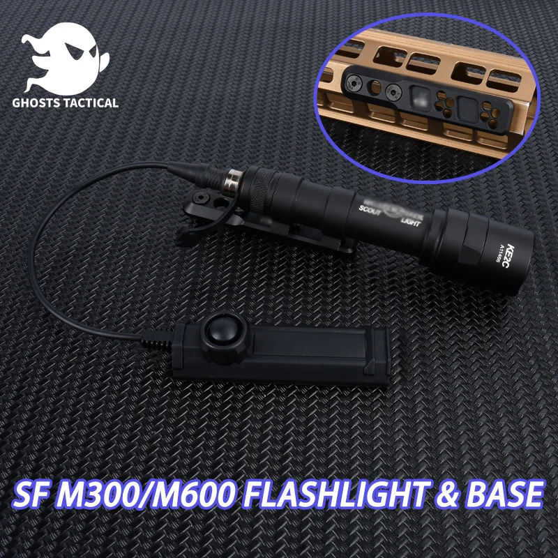 

Airsoft M300 M300A Surefir Tactical Flashlight M600 M600U Powerful Flashlight Weapon Scout Light Fit M-LOK KeyMod Base Torch