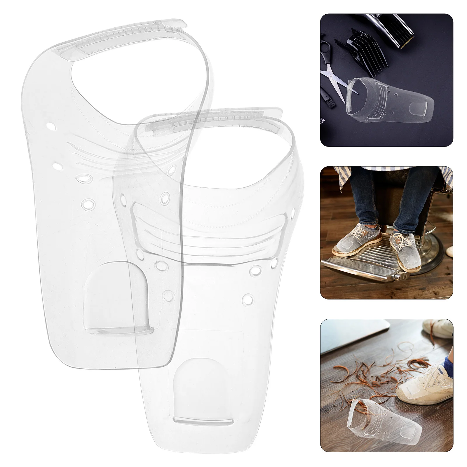 

1Pair Hair Proof Shoes Cover Universal Hairdressing Shoe Protector for Barbers Salons Beauty Schools Reusable Transparent Cut