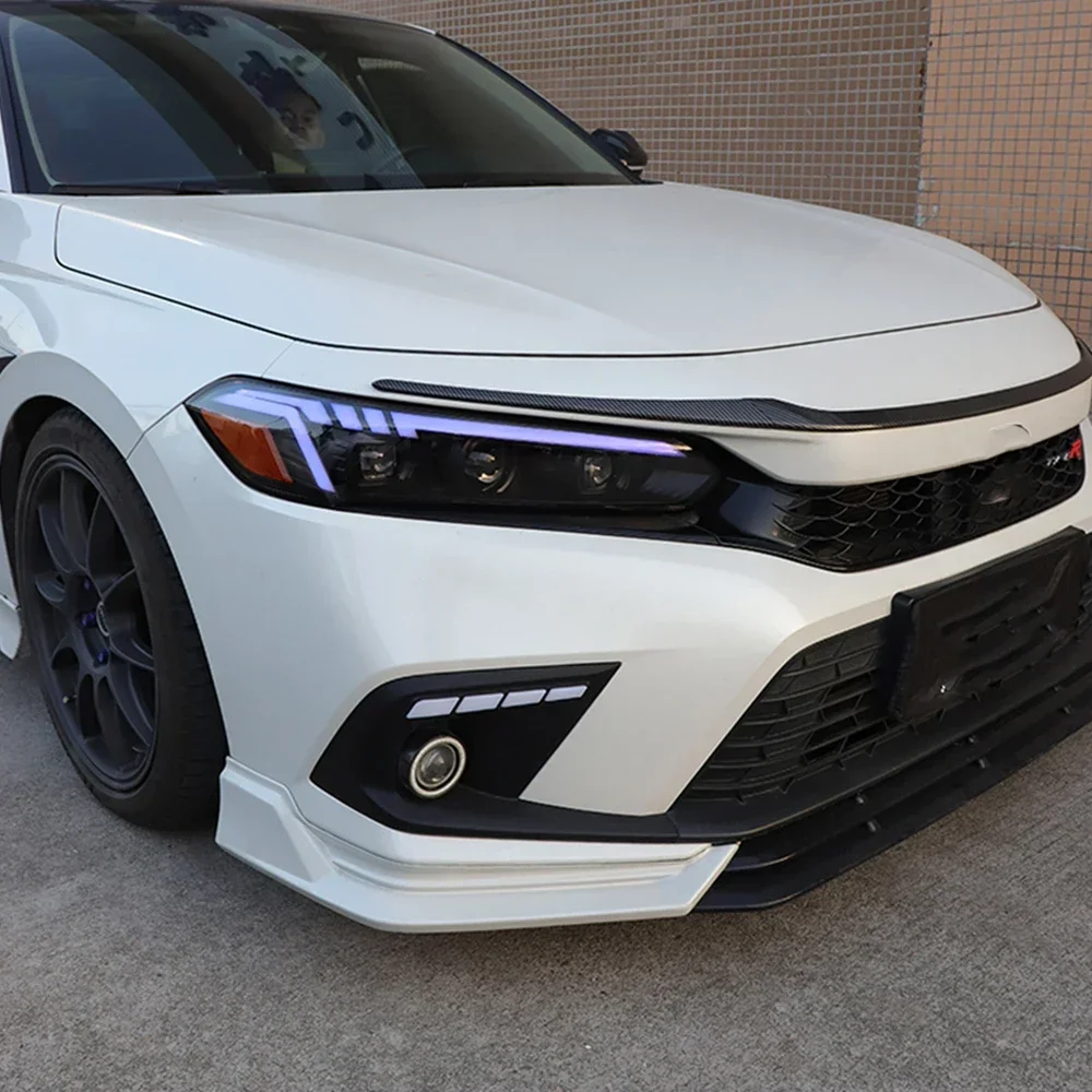 مجموعة مصابيح السيارة الأمامية لهوندا سيفيك 11Th 2021-2024 Led المصابيح الأمامية للسيارات ترقية عالية تكوين 3 ملحقات عدسة العارض