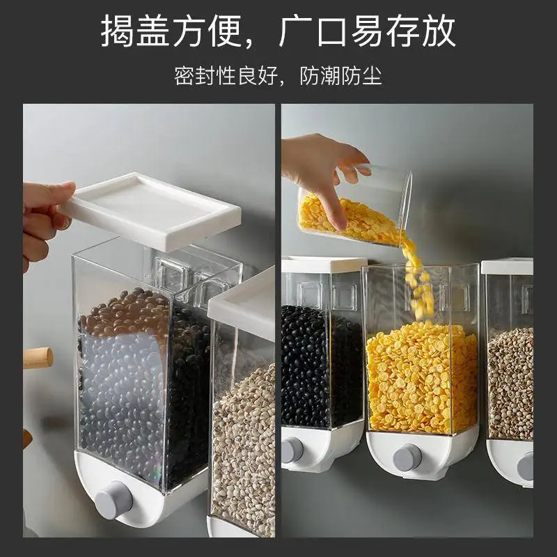 Food Dispenser Kitchen Organizer Organization Box Jars for Bulk Cereals Organizers Storage Plastic Storage Container Grain