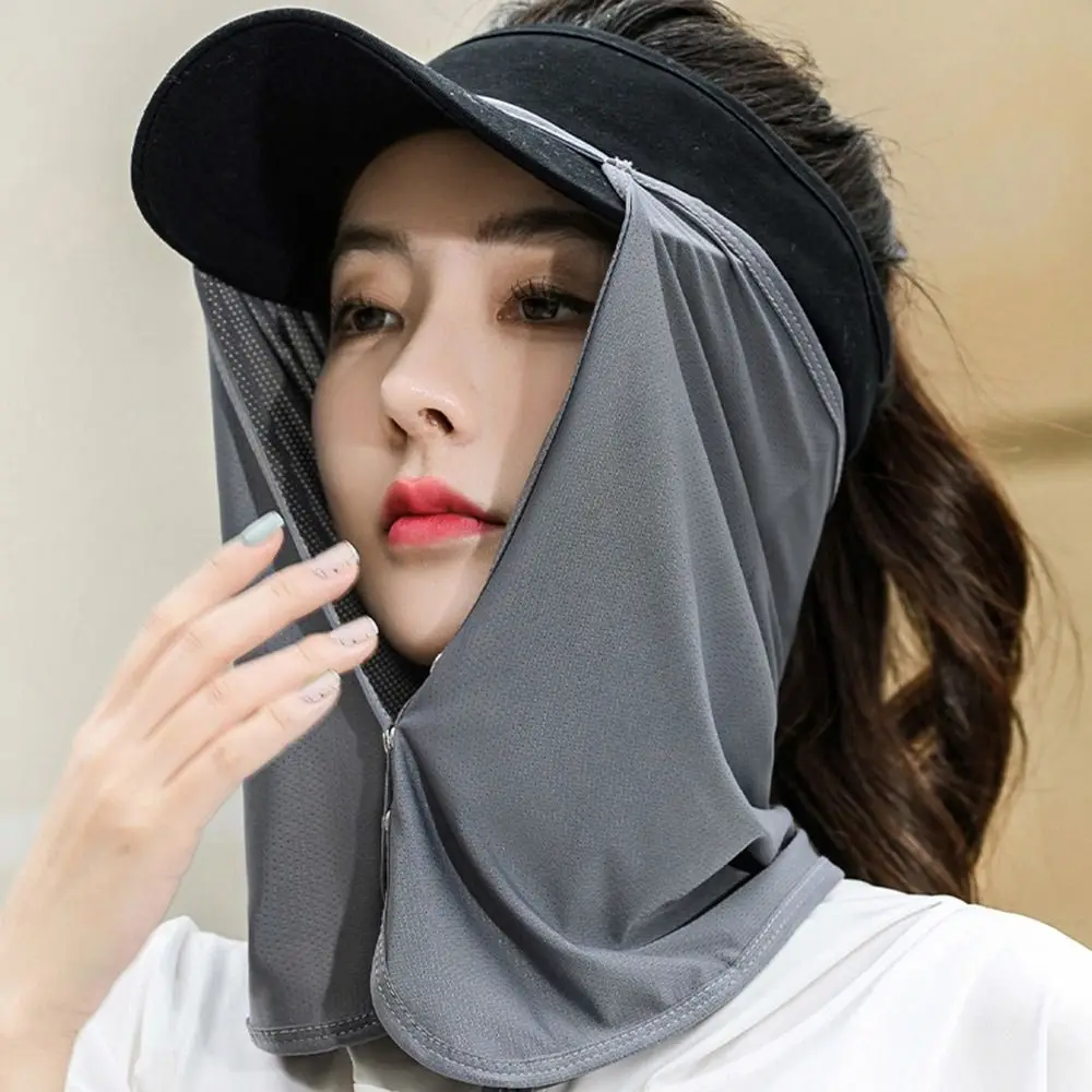 

UV Protection Face Scarves Silk Scarf Neck Protection Cap Mask Sunscreen Mask Sunscreen Veil Anti-uv Face Cover Face Scarf