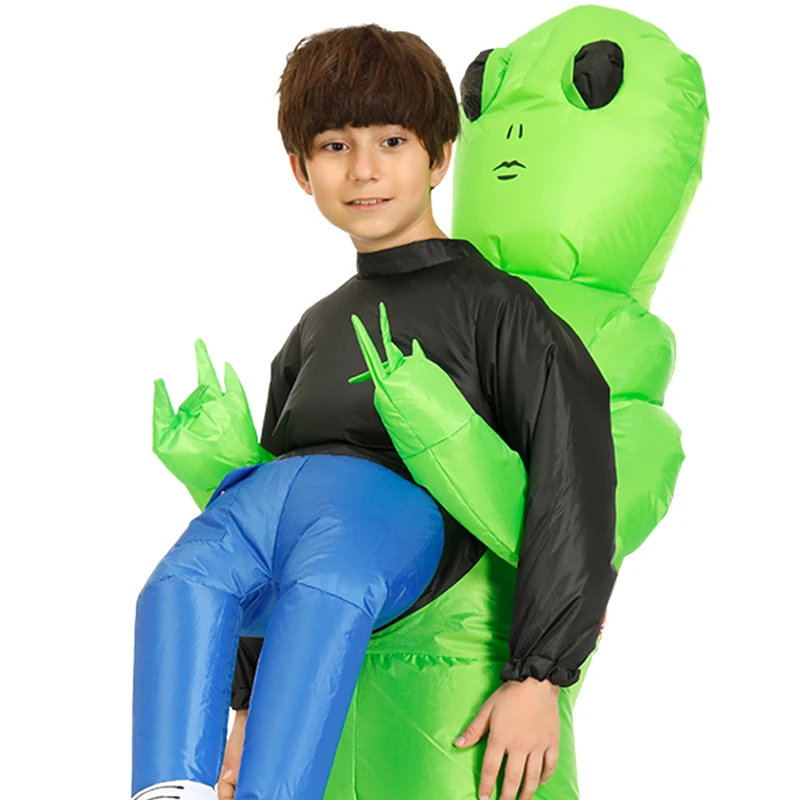 Halloween adult and child cosplay costumes, alien hugging inflatable clothing, scary and funny, wearable and easy to move