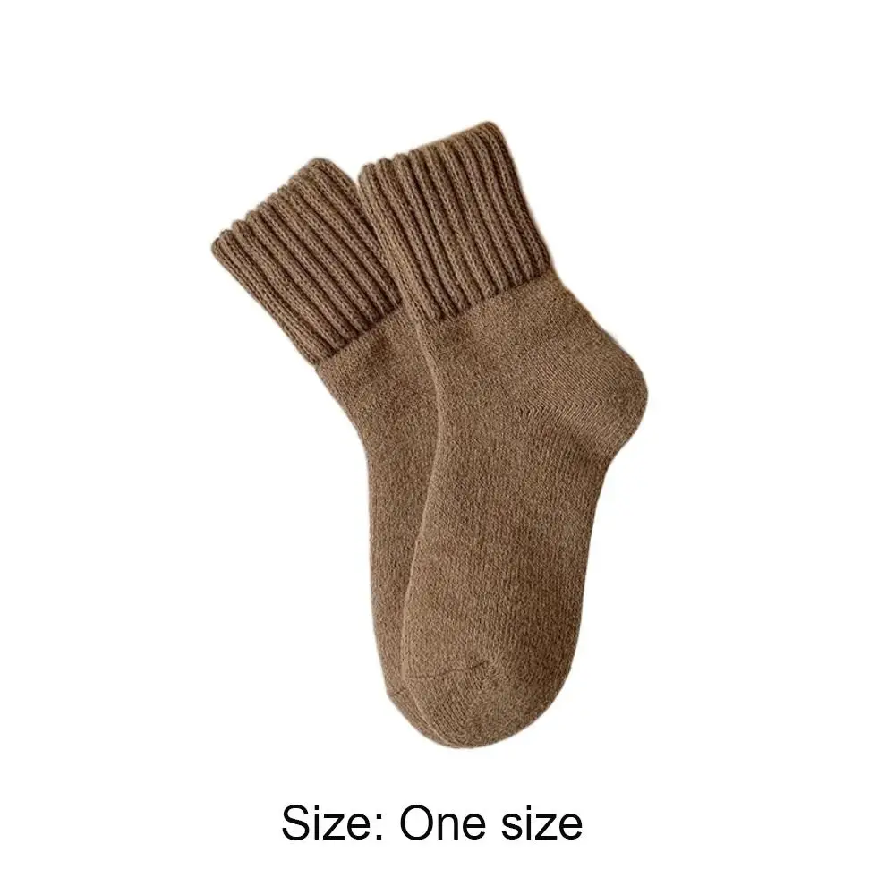 New Solid Color Thickened Wool Socks Comfortable Against Cold Warm Socks Super Thicker Winter Socks Daily Use