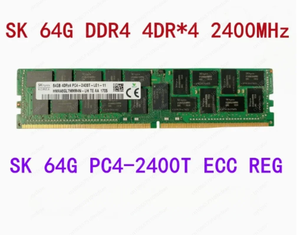 For SK Hynix RAM HMAA8GL7MMR4N-UH 64G 64GB 4DRX4 PC4-2400T-L DDR4 2400 REG LRDIMM Server Memory