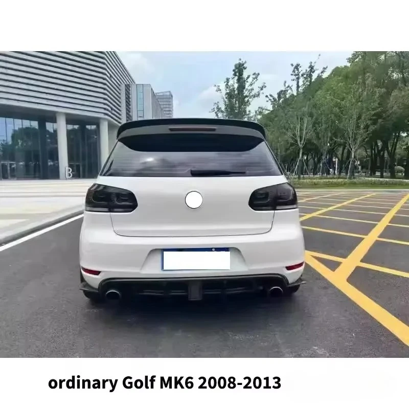 Kép 7: Hátsó Diffuzőr Spoiler számára Volkswagen Golf MK6 gty 2008-2013 Ágcsernyő Ajak Festékpárna Spoiler splitter automat Alapanyag kits autó accessor