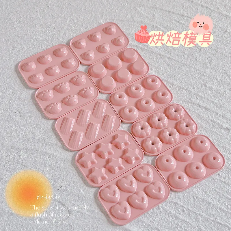 1:12 Accessori per la casa delle bambole Simpatico animale rosa cuore stella modello carino mini stampi da forno modello in miniatura decorazione della casa delle bambole