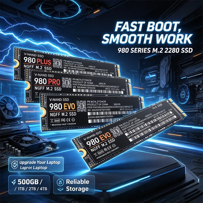 High Speed 980 Series Internal M.2 2280 SSD Fast Read Write Solid State Hard Drive 500GB 1TB 2TB 4TB for Gaming Laptop PC