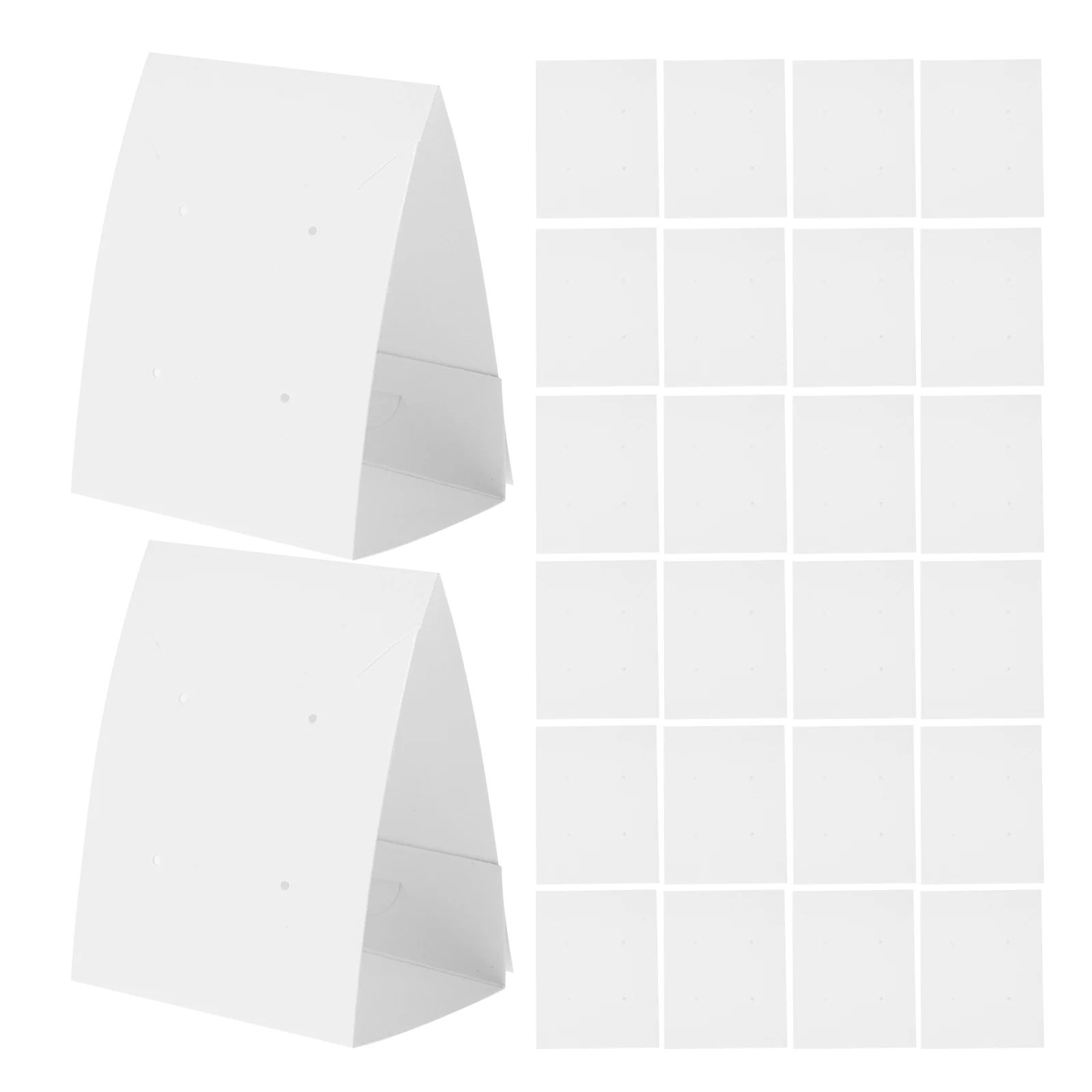 100pcs Ear Earring Packaging Card Paper Jewelry Display Holder Rectangle Cardboard For Necklace Hairpins Storage Wrapping Cards