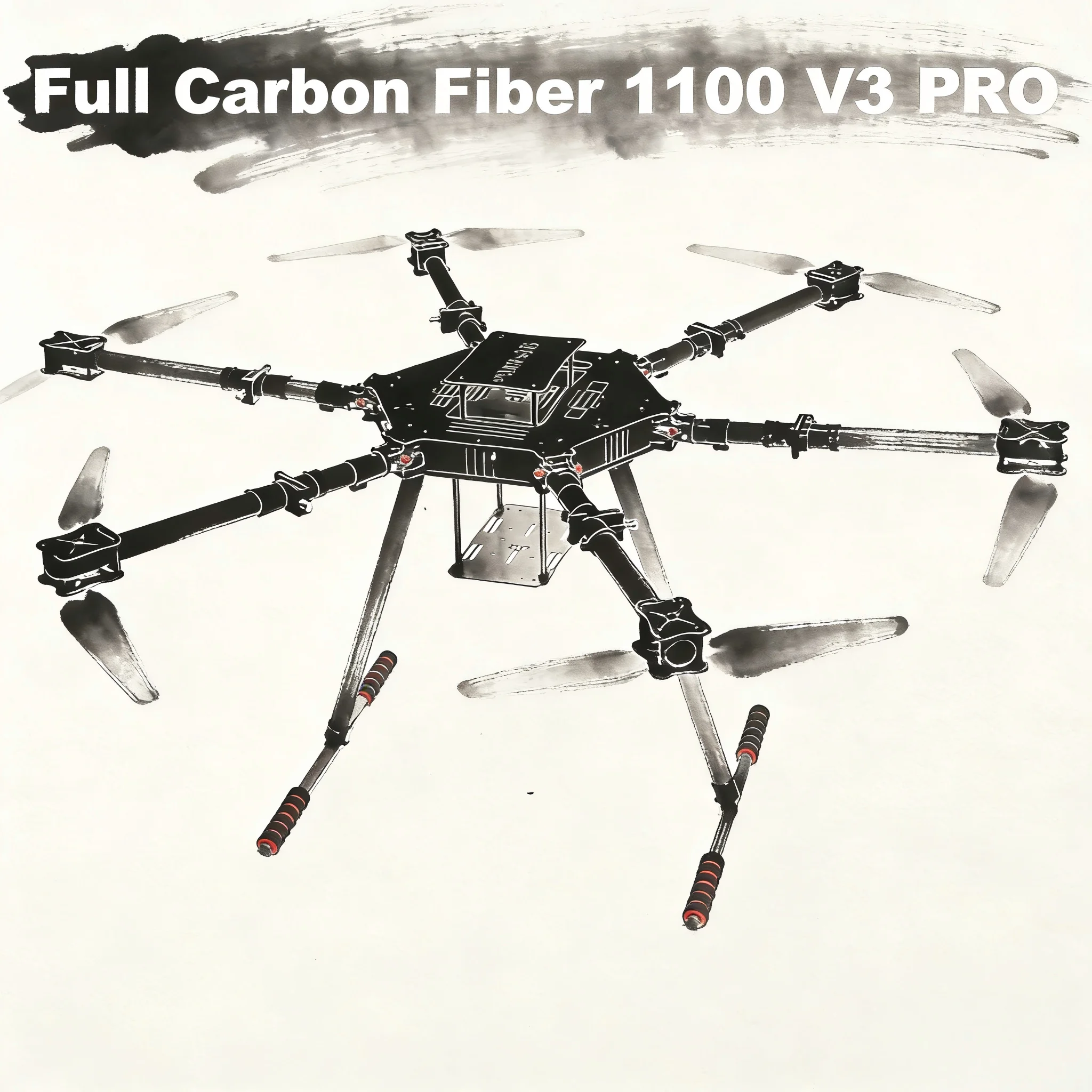 DroneHub LX1100 V3 PRO all Carbon Fiber 1100mm Six Rotor Frame Flight Controller Drone Hexa-Rotor