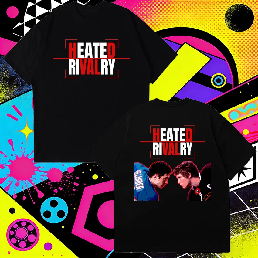 

Hot Sale heated rivalry Double Sided printed short sleeve T-shirts New Men Women Retro Oversized Tops Unisex 100% Cotton T shirt