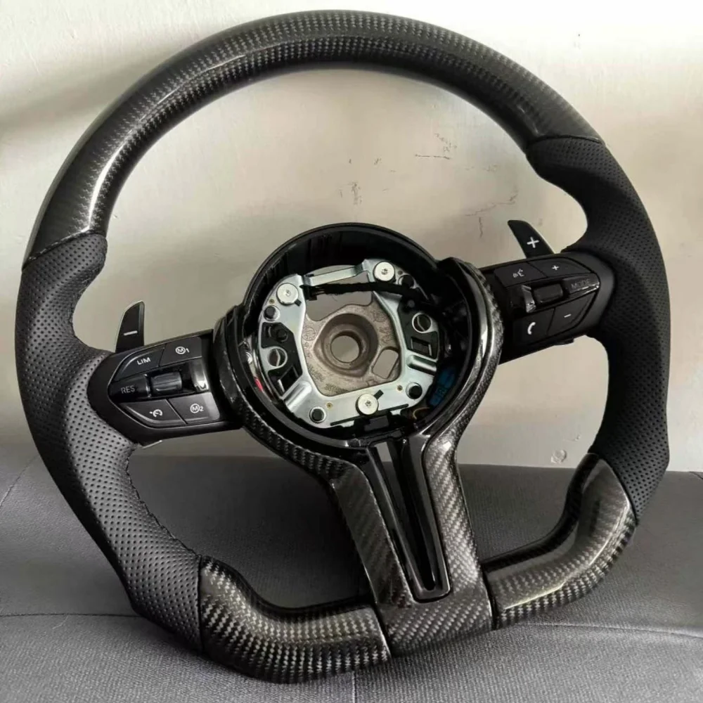 

Carbon Fiber M Sport F01 F06 F10 F11 F12 F20 F21 F22 F25 F26 F30 F31 F32 F33 F34 F36 M3 F80 F82 F90 Steering Wheel For BMW E90
