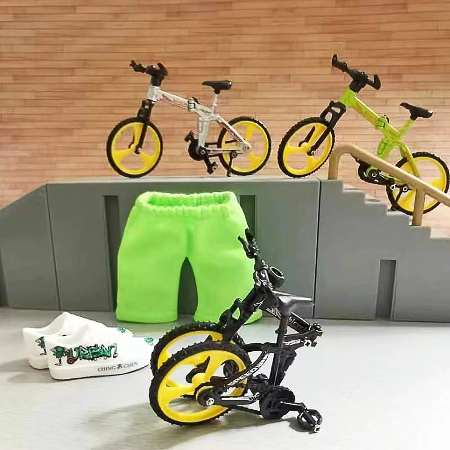 Mini model roweru ze stopu, składana zabawka antystresowa