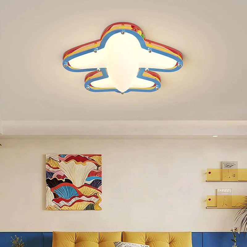 Cartoon children's room ceiling light dopamine aircraft shape eye protection light new creative
