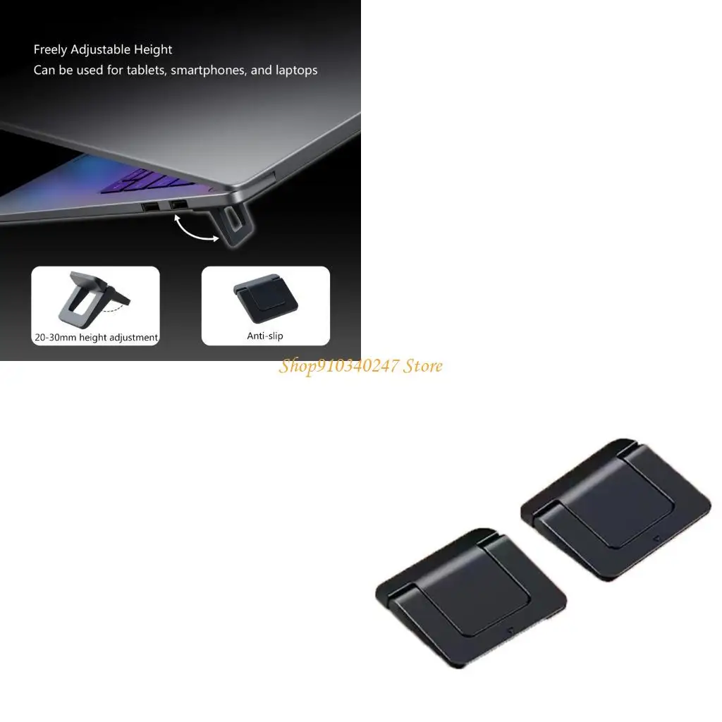 

Q22A 2Pcs Adjustable Laptop Stand for Desk Ergonomic Foldable Portable Stand Holder Mount for Computer Notebook Tablets